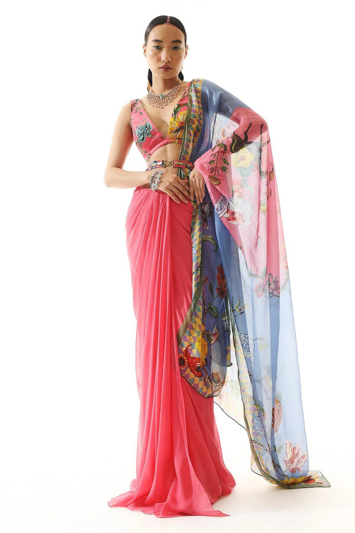 Zia Pre Stitched Saree