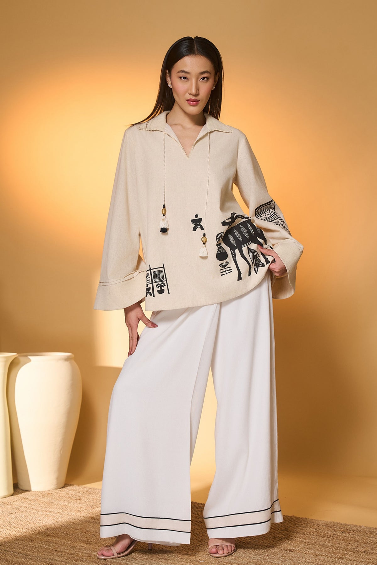 Ivory Noir Stag Co-ord Set