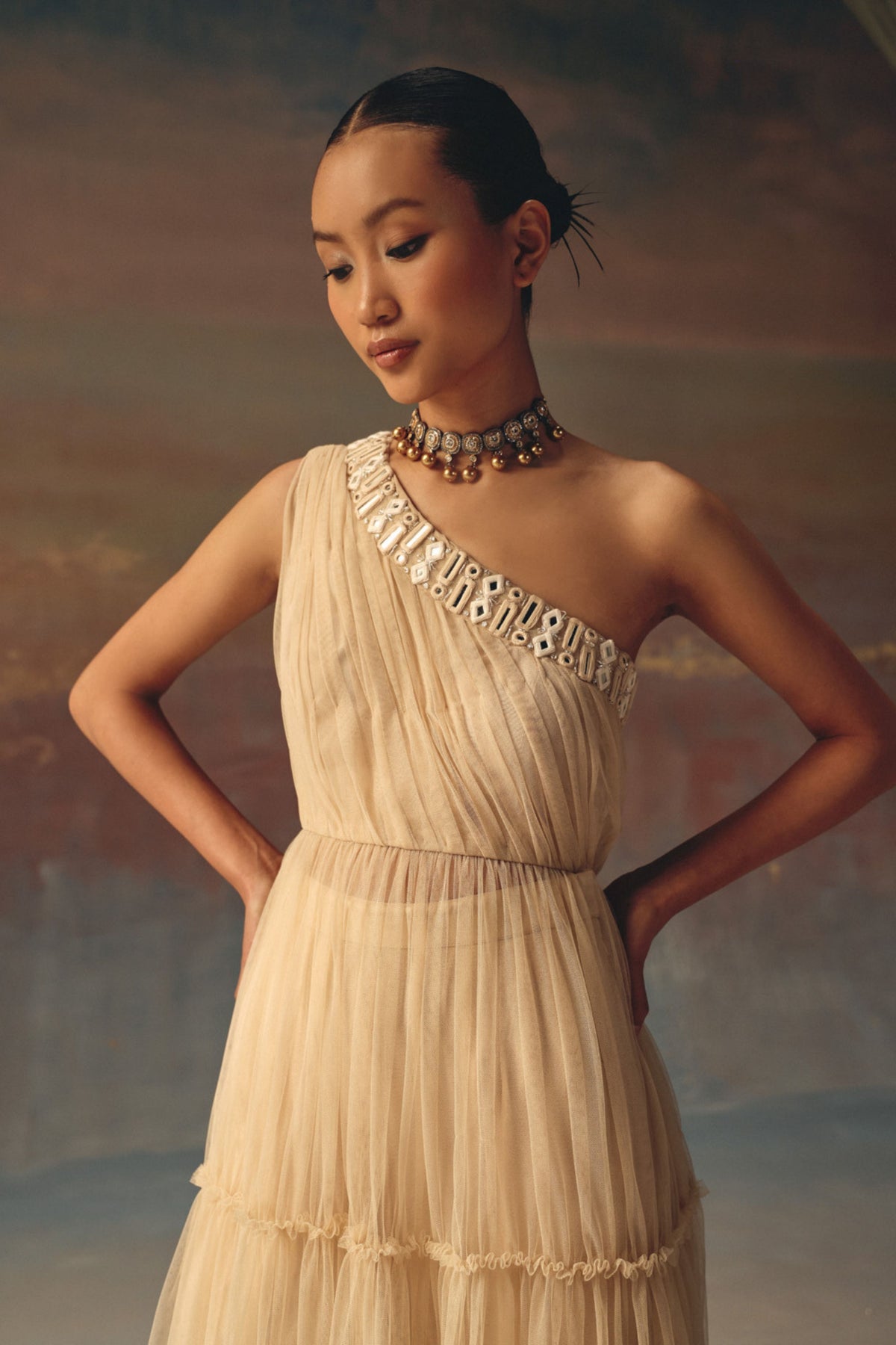 Palazzos With Mirror Work