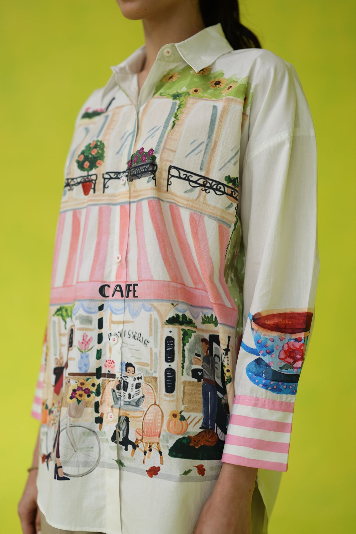 Espresso Run  Oversized Shirt