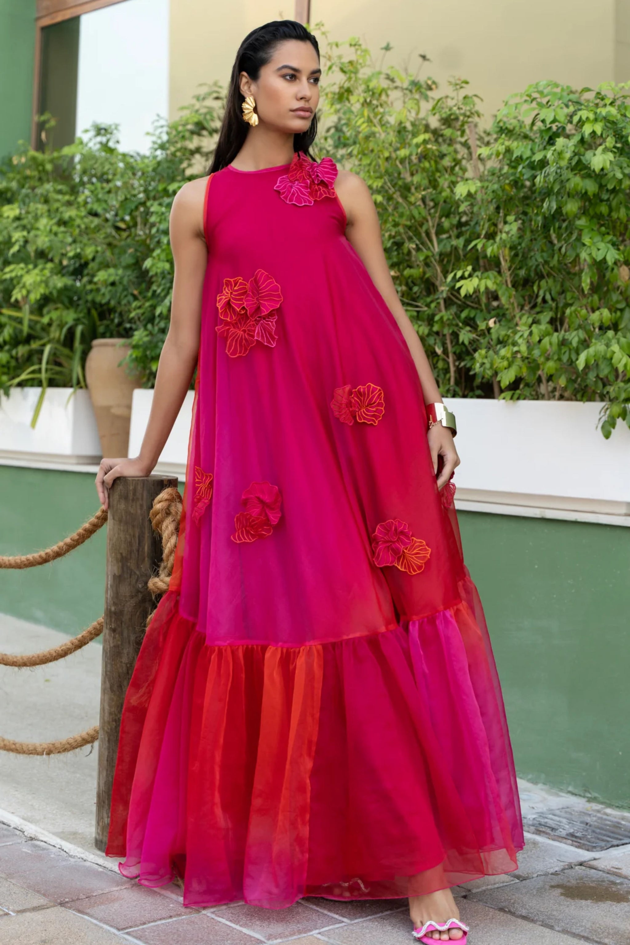 Trapeze Dress L / RED Trapeze Dress L / RED
