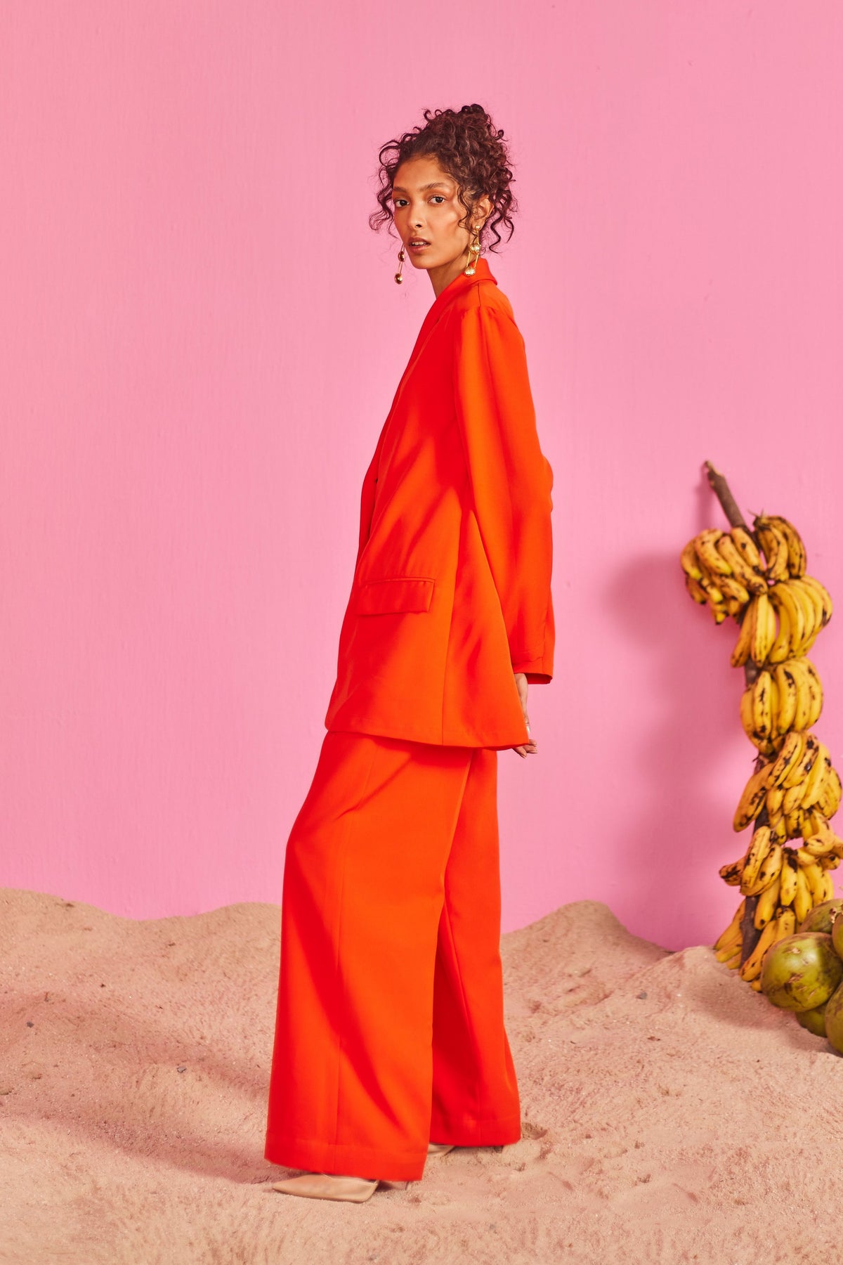 Red Beach Glamour Pant Suit