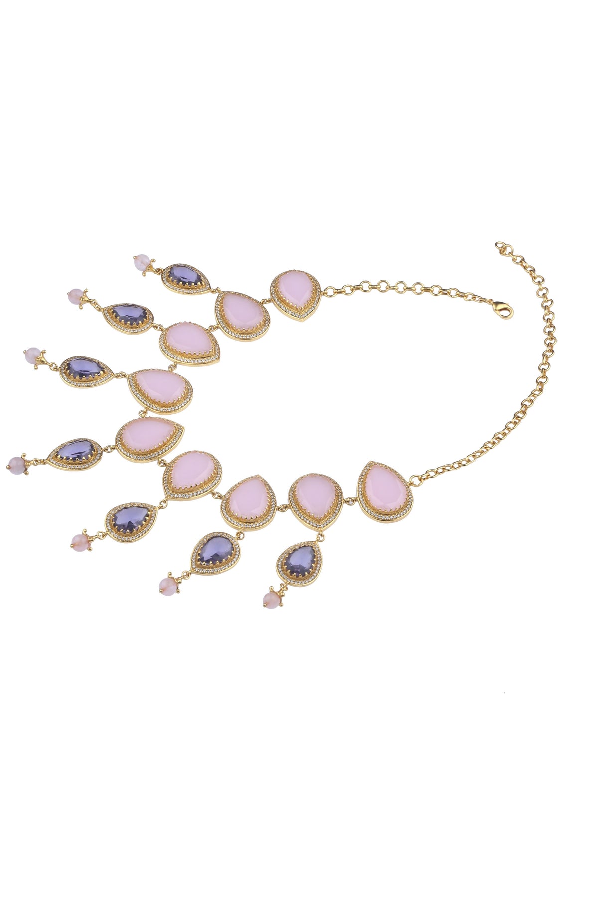 Wild Lavender Necklace With Crystals