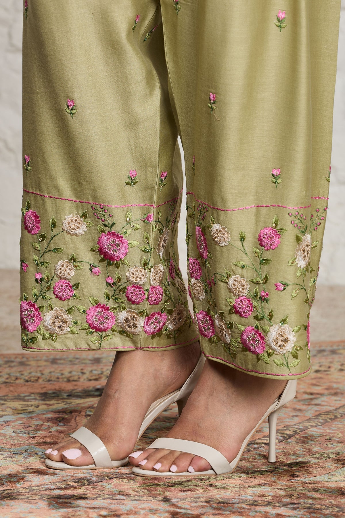 Faye Green Short Kurta Set