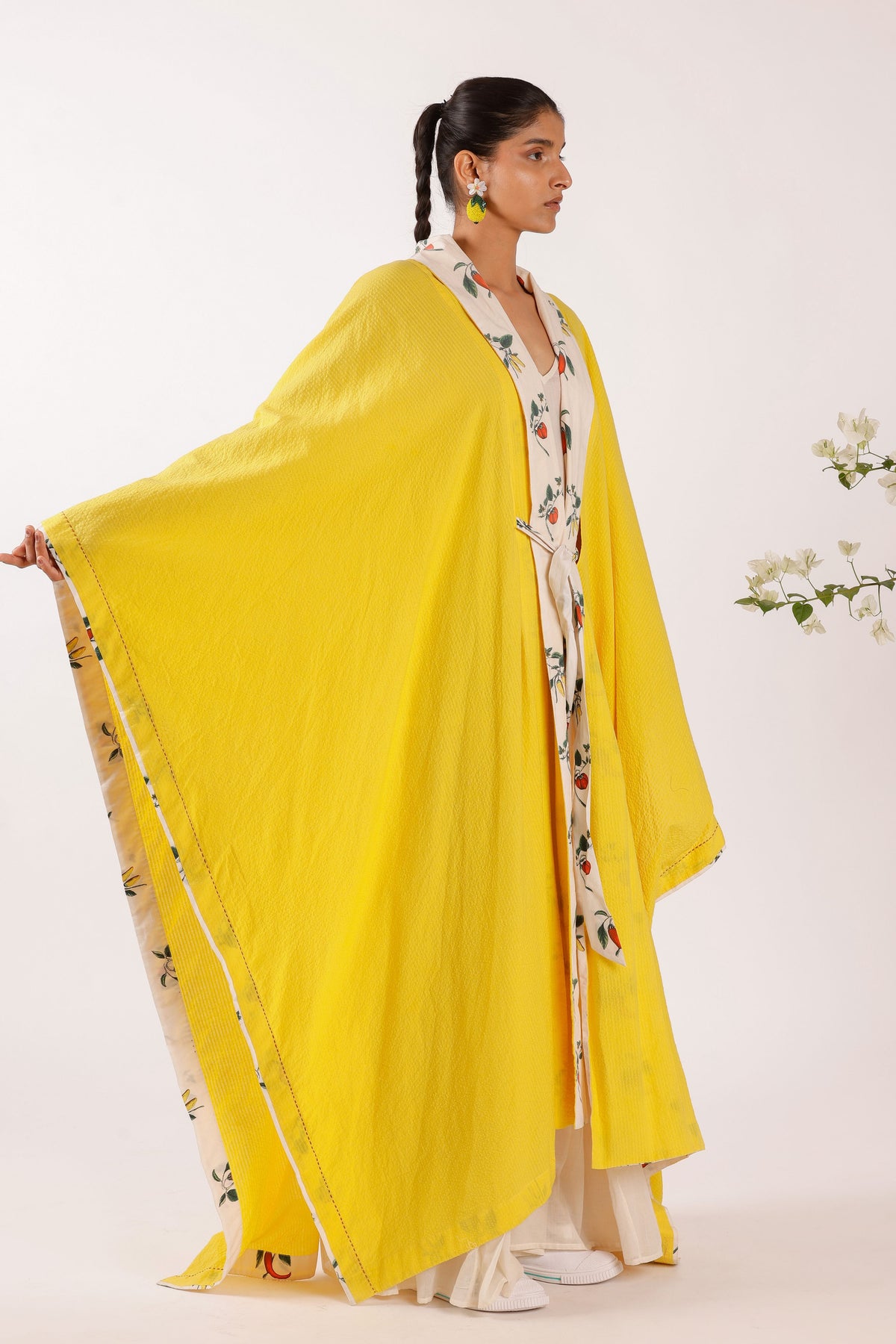 Chilli Print Yellow Shrug