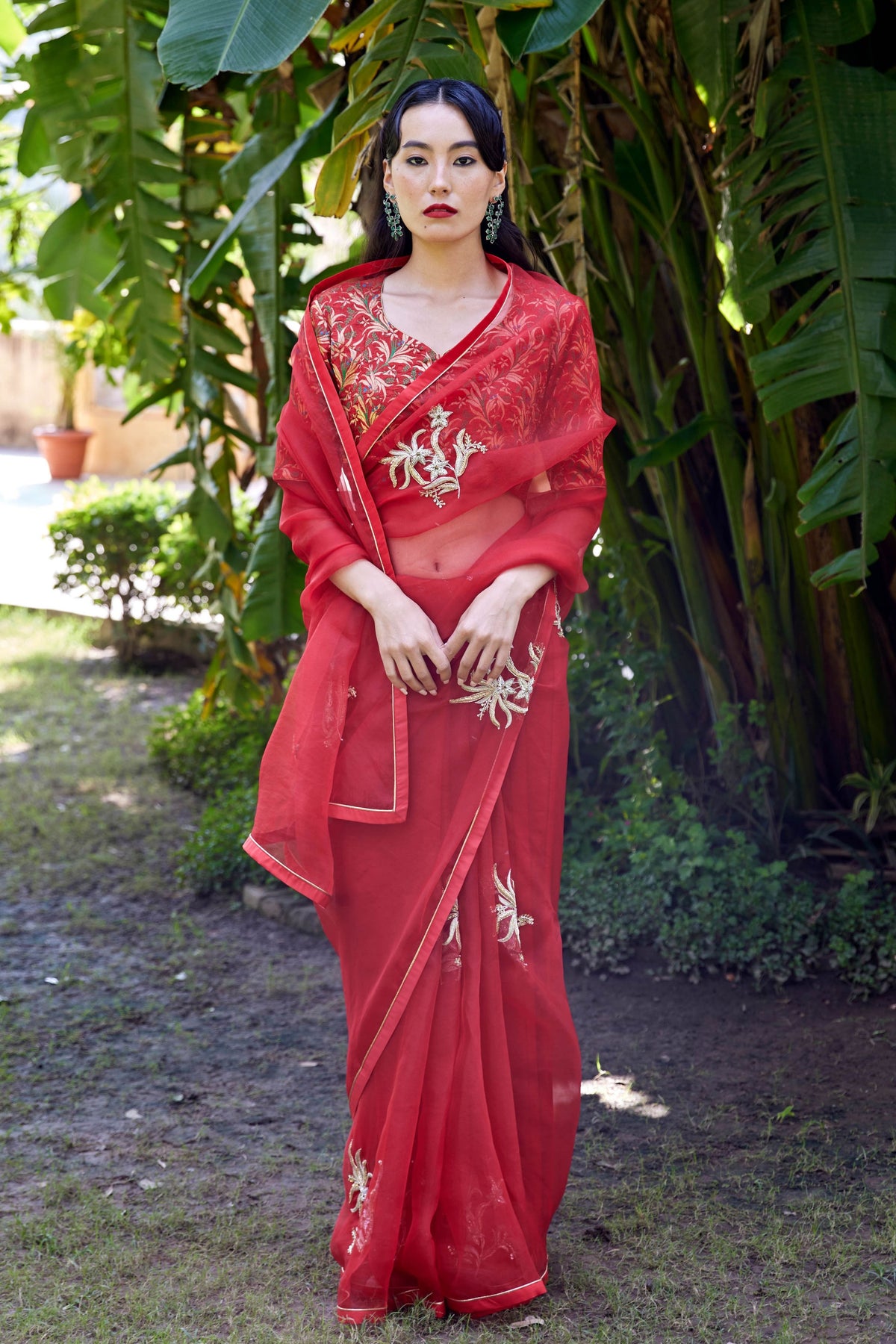 Akshara Red Saree