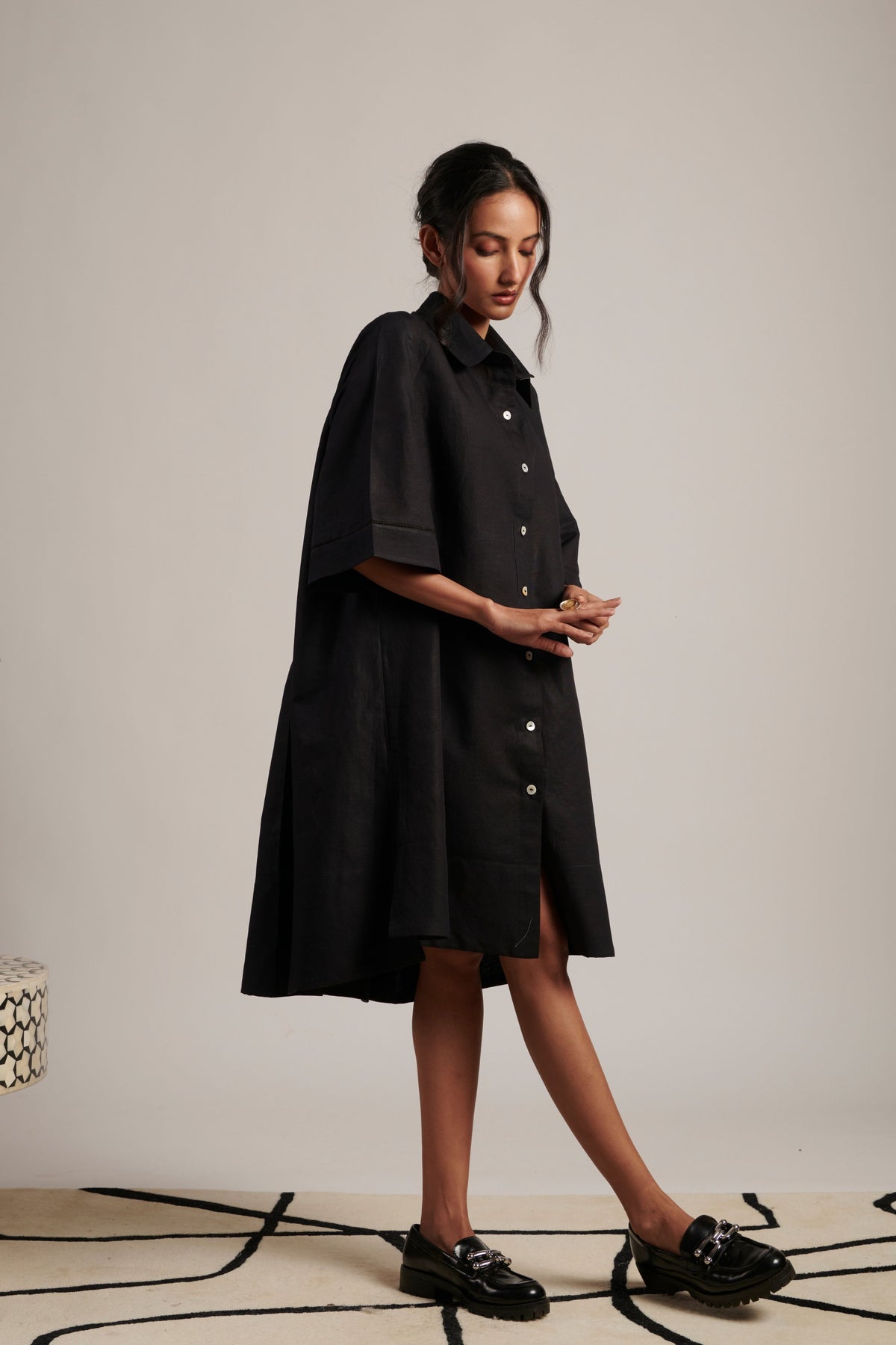 Night Sky December Shirt Dress