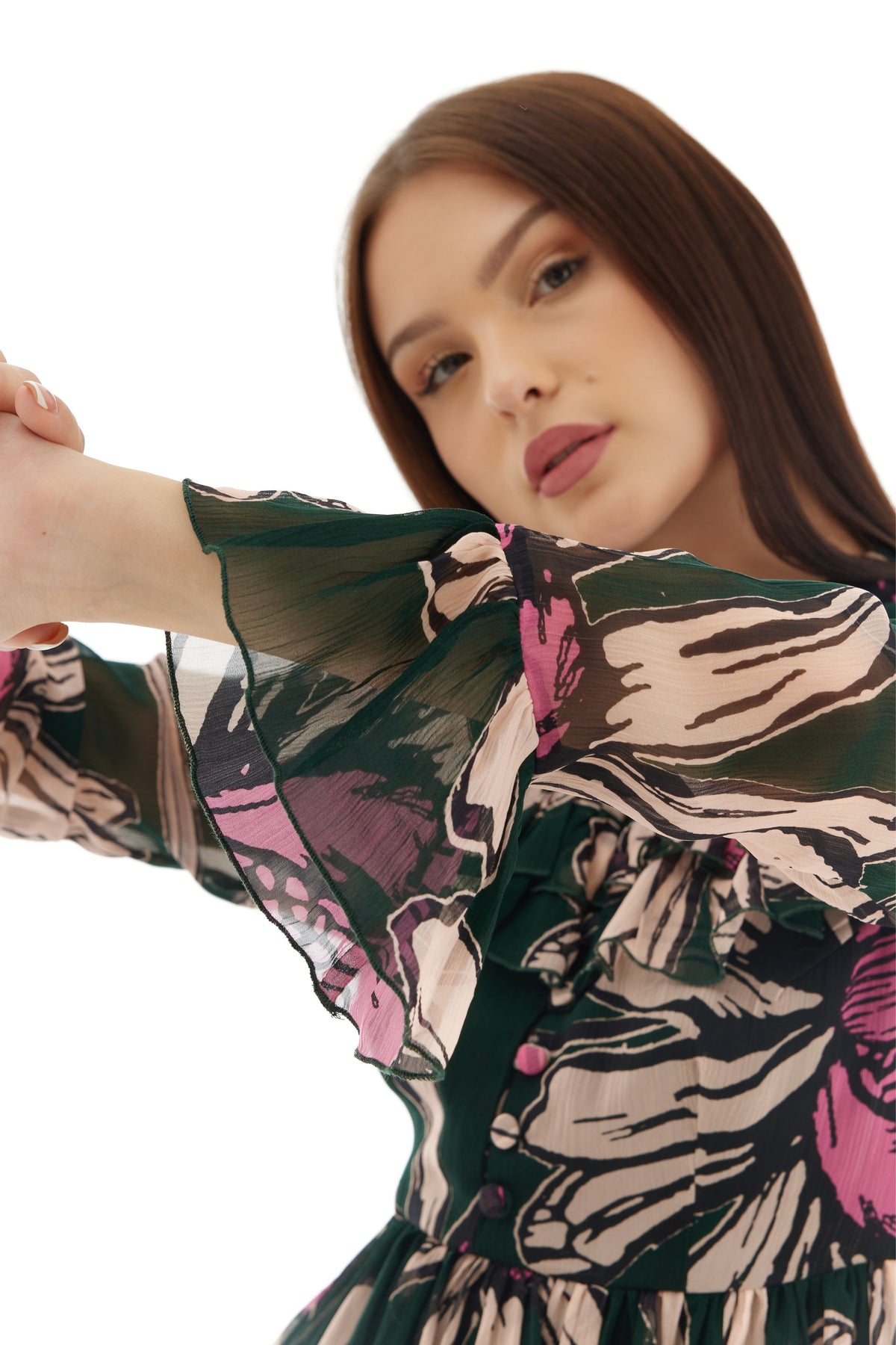 Multicolour Floral Short Dress
