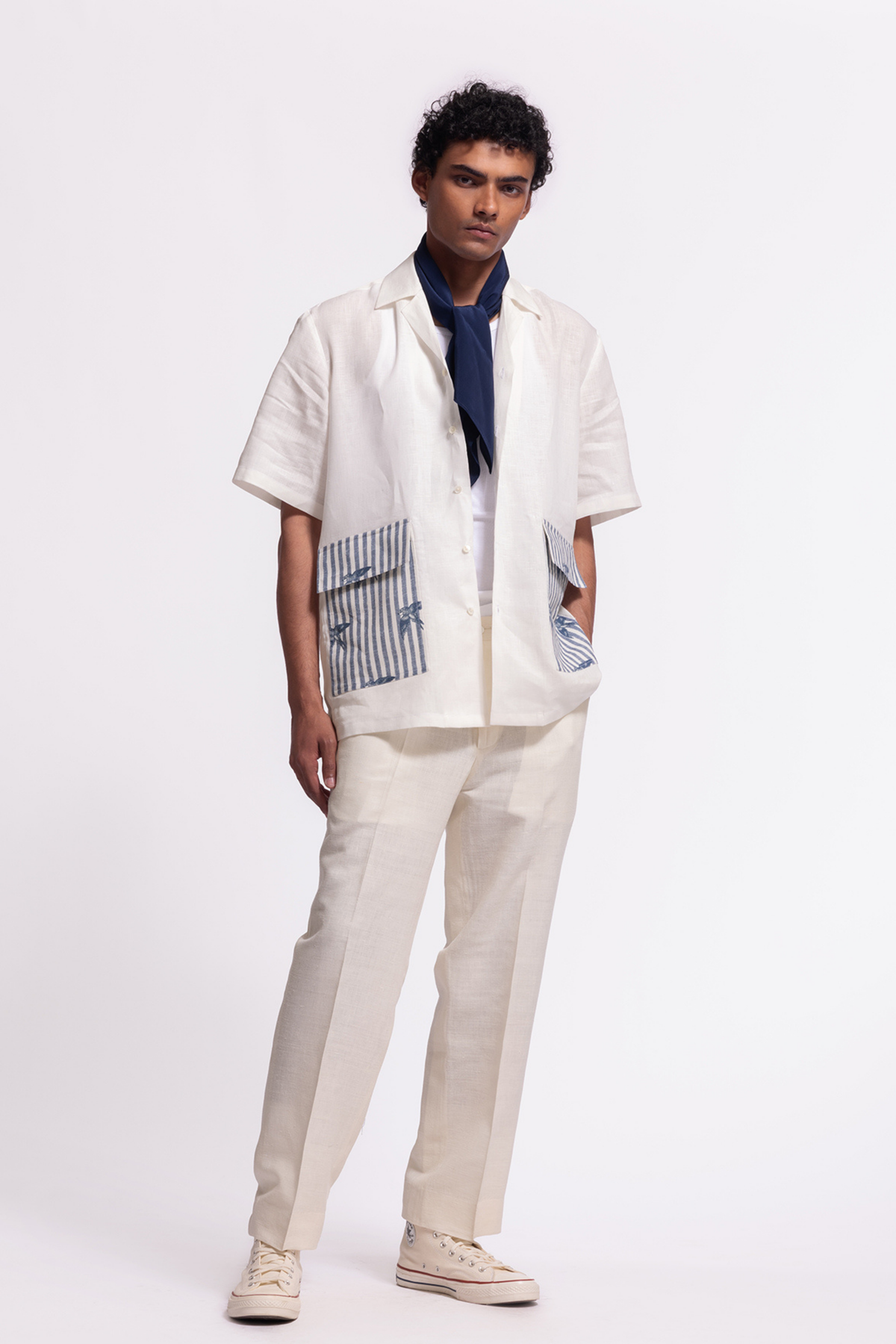 Shirt With Bird Print Pocket