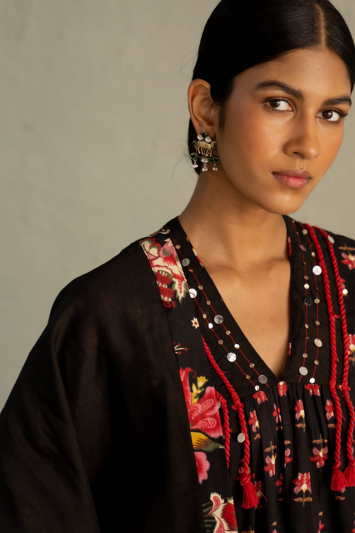 Black Anarkali Set