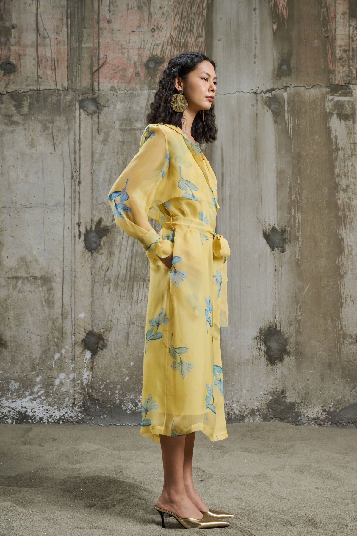 Sunlit Bloom Trench coat