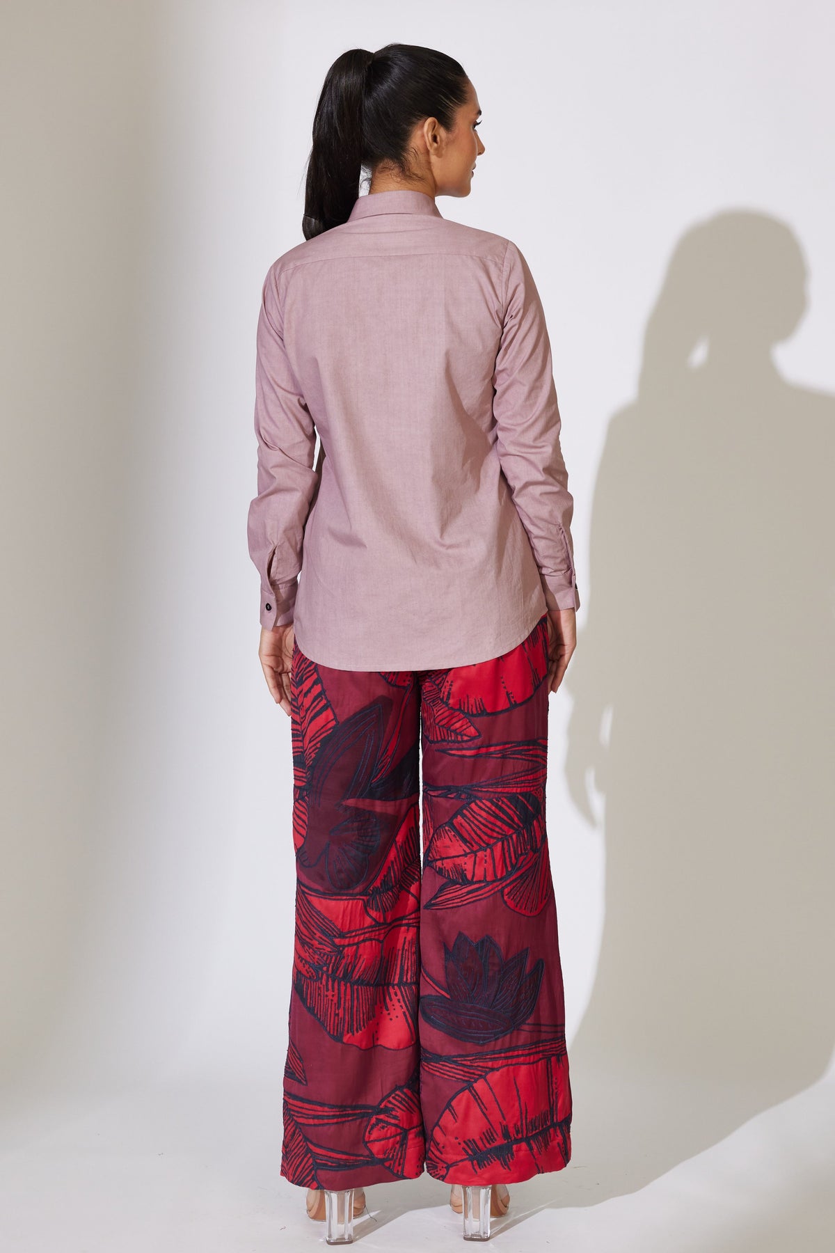 Peach Plain Patch Shirt