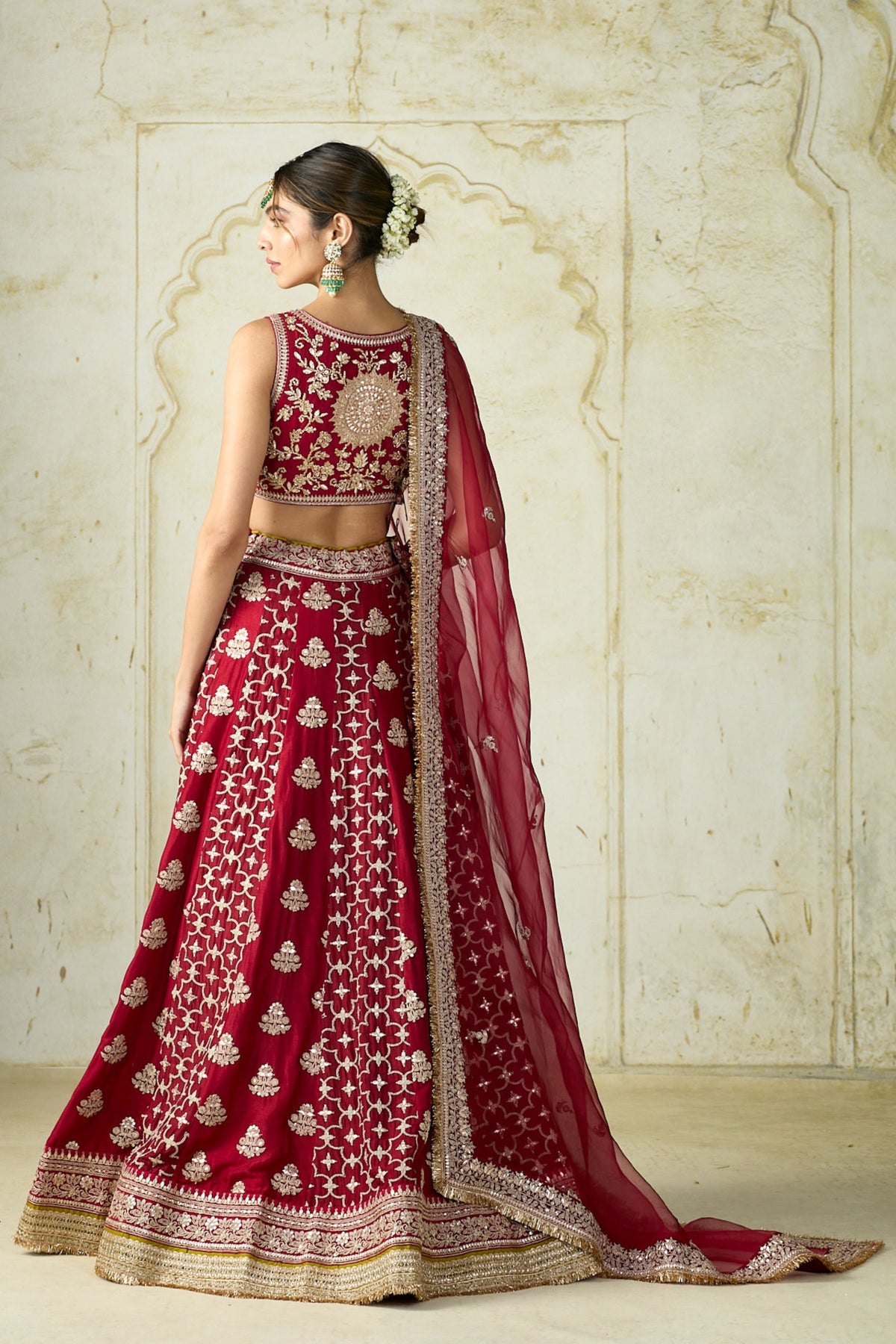 Red Ayat Lehenga Set