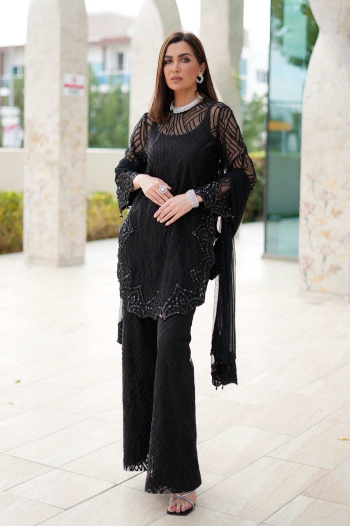 Black Resham Top
