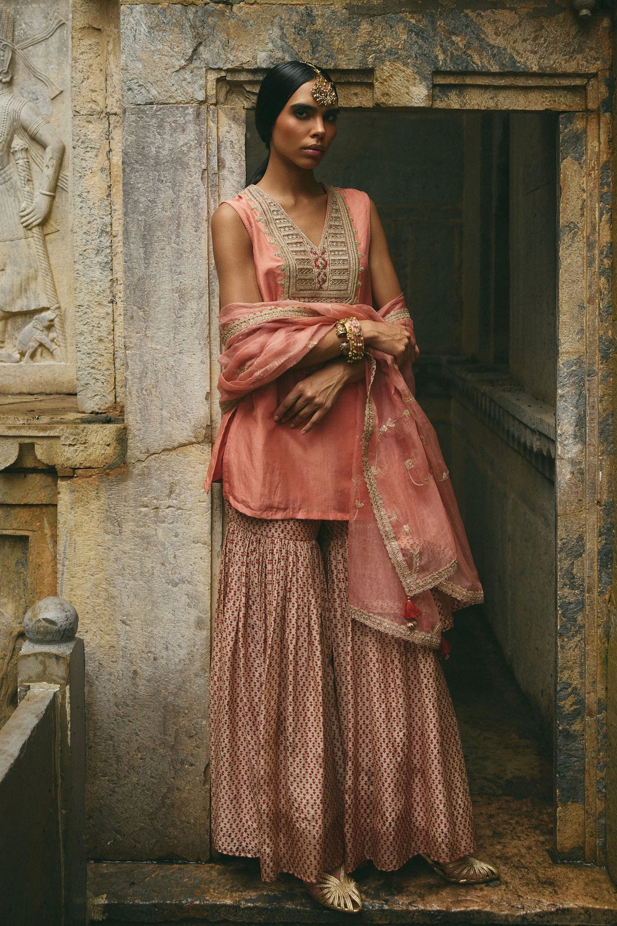 Rose Jaipur Sharara Set