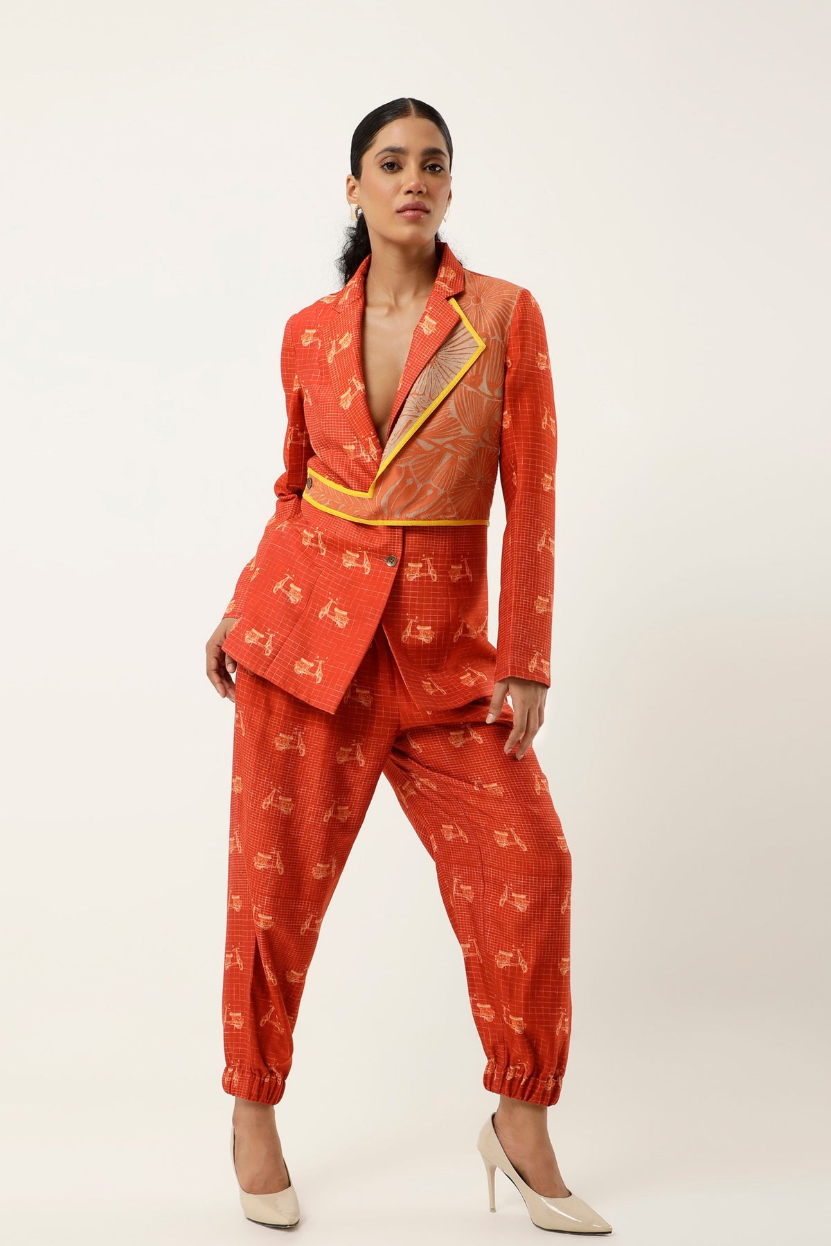 Rust Embroidered Co-ord Set