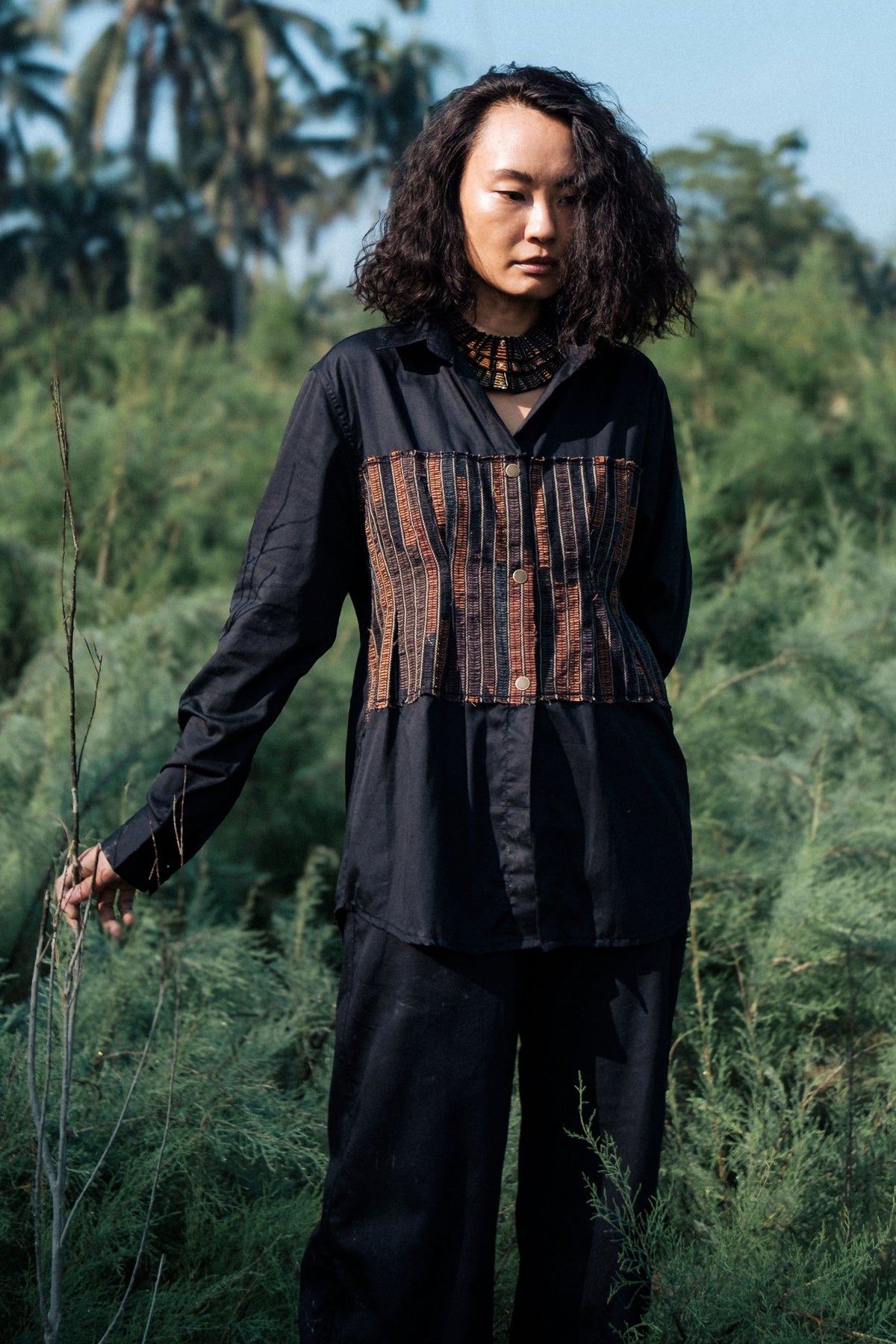 Upcycled Hunza Black Copper Shirt