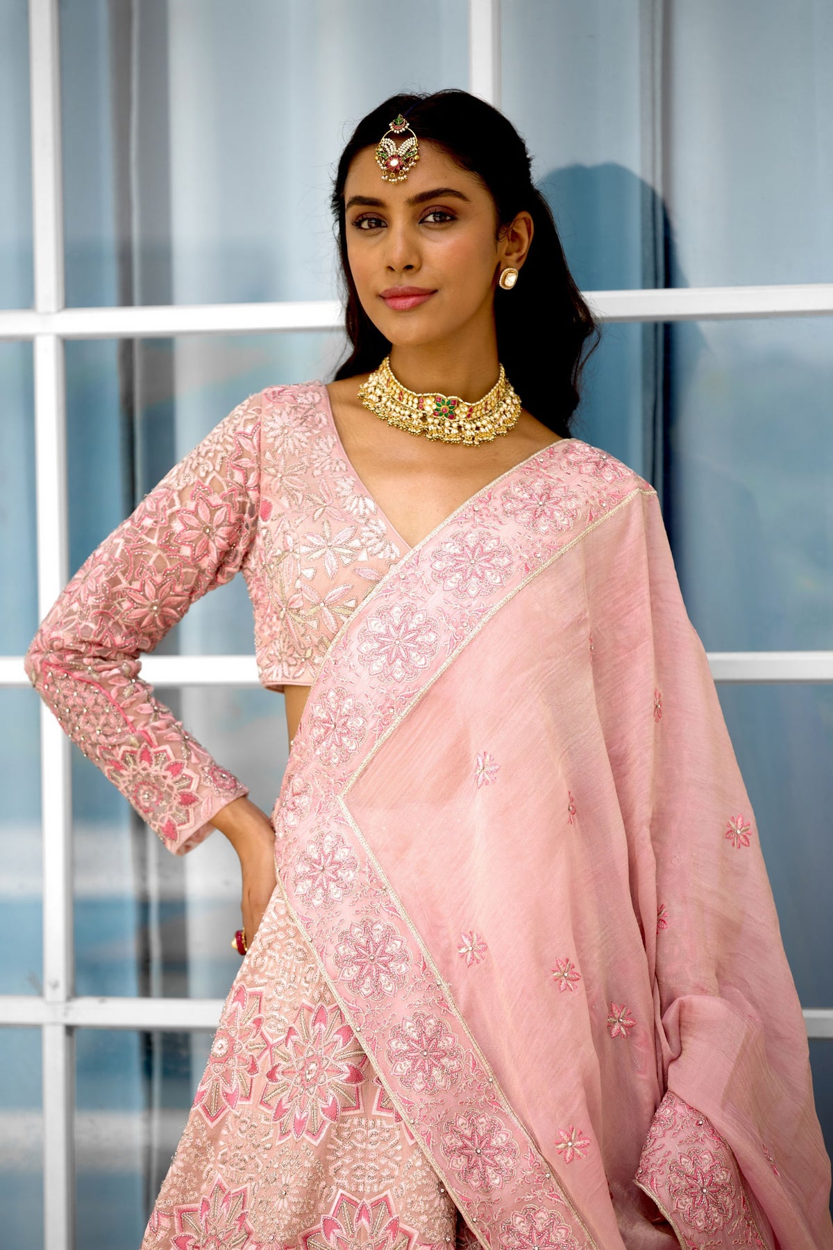 Blush Blossom Lehenga Set