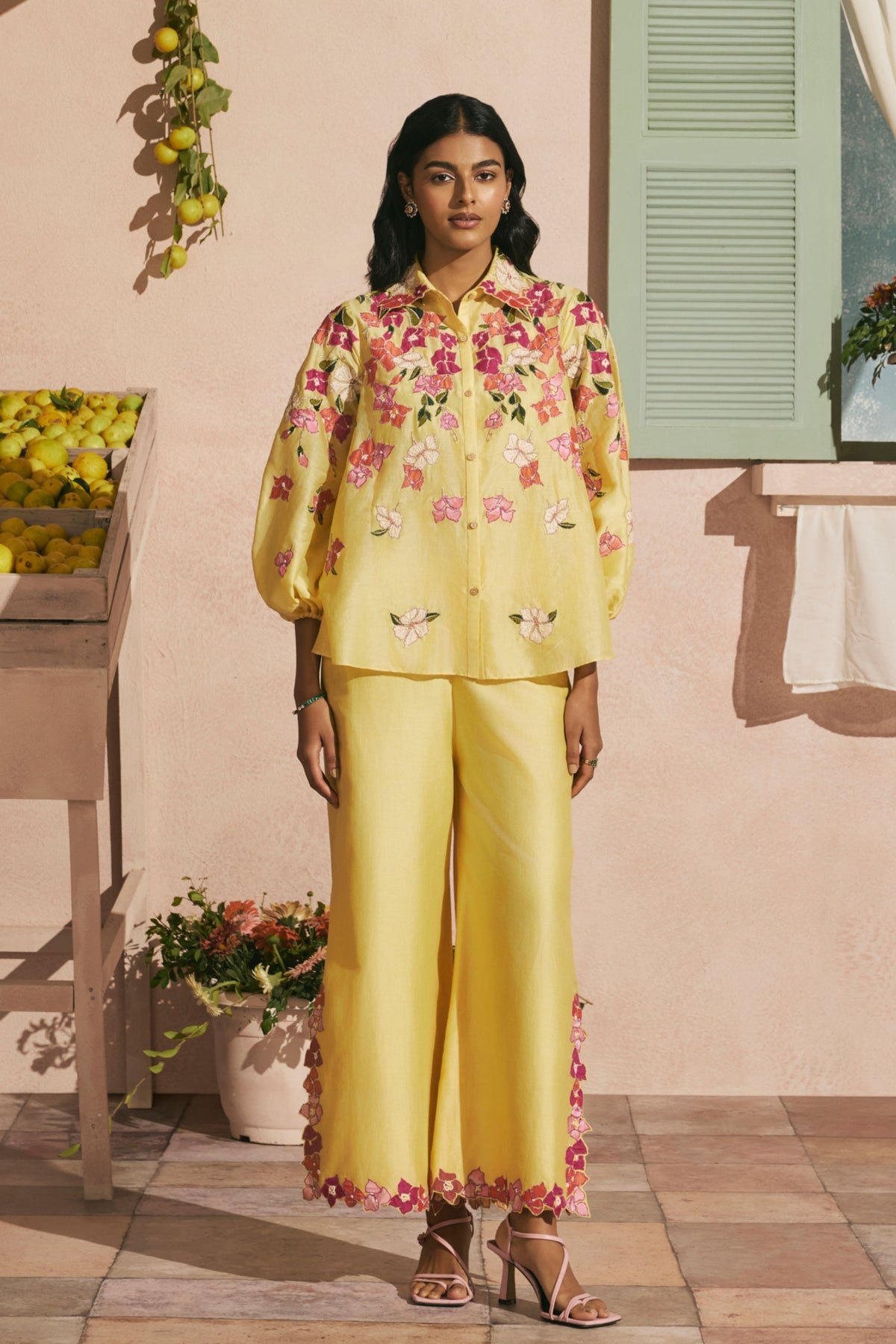 Butter Yellow Bougainvillea Shirt