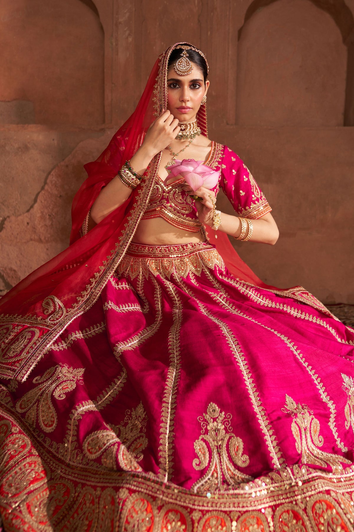 Amara Pink Lehenga Set