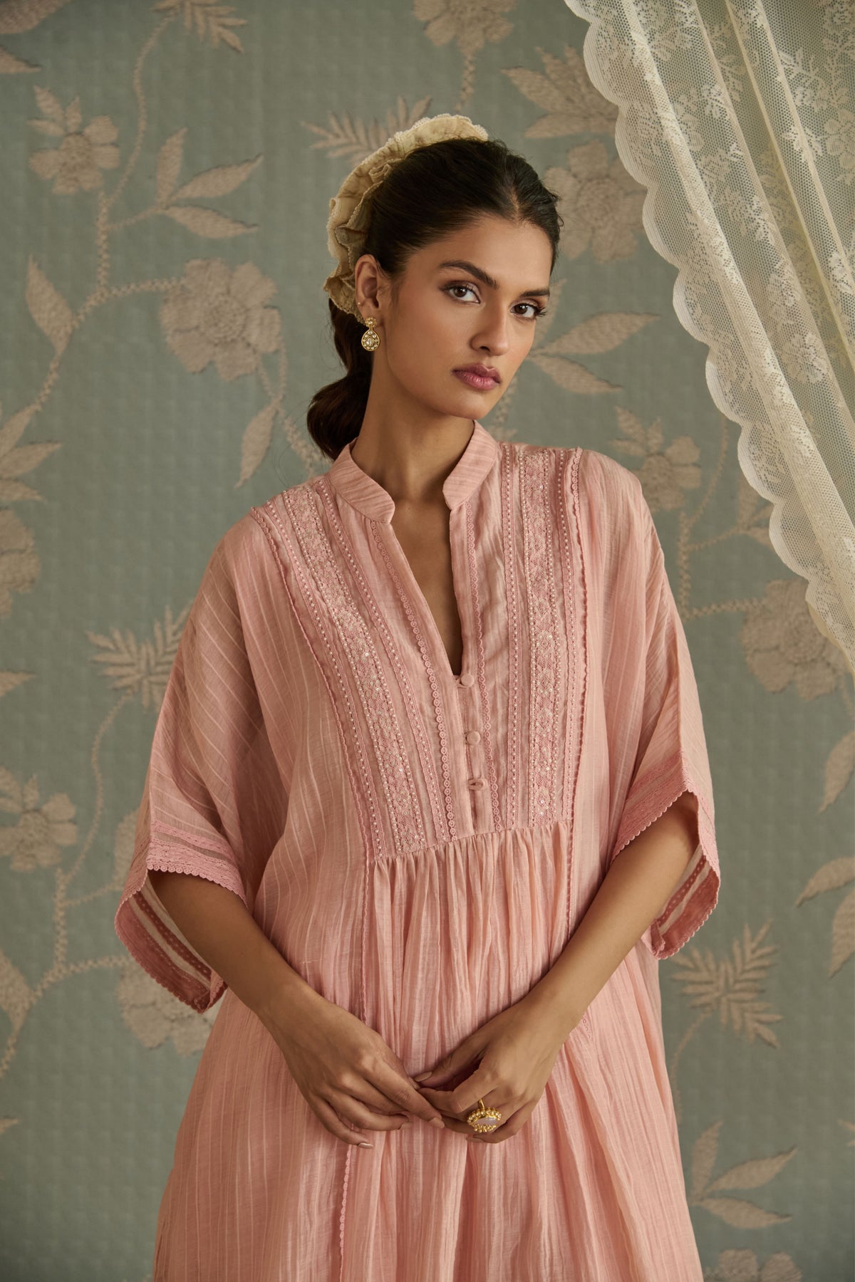 Pink Ayat Kaftaan Set