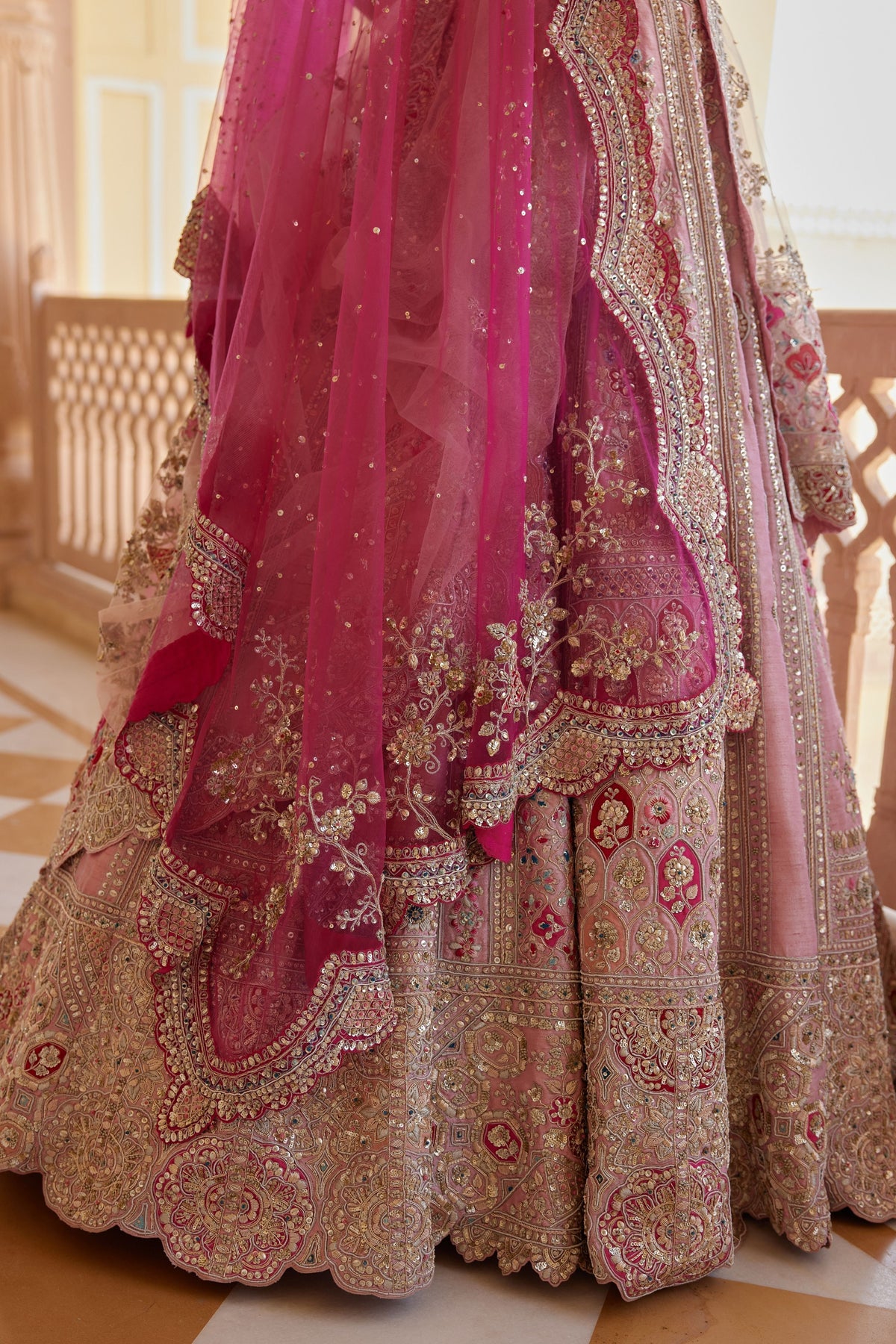 Tea Rose Bridal Lehenga Set