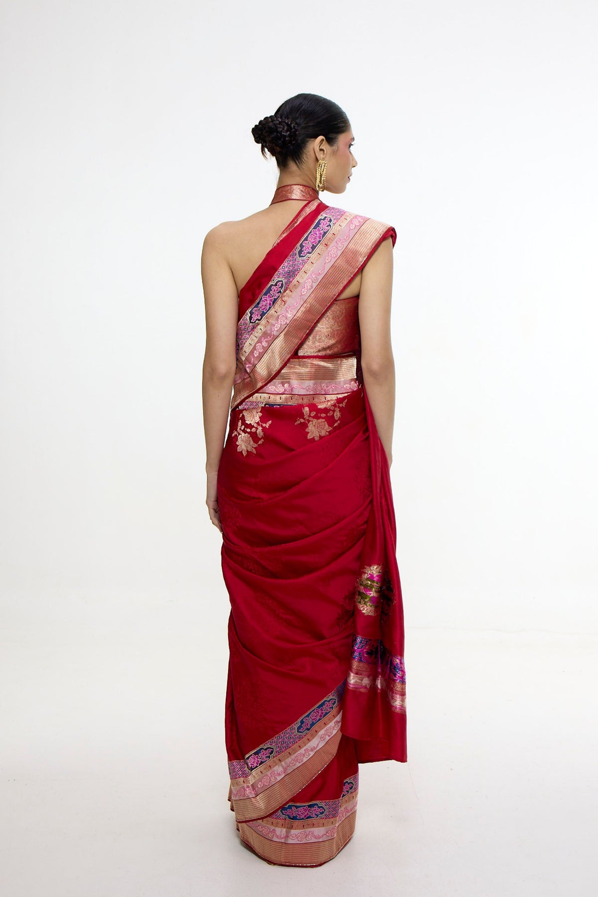 Handwoven Scarlet Red Saree
