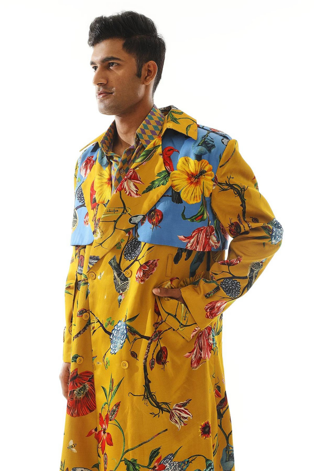 Printed Trench Coat Set