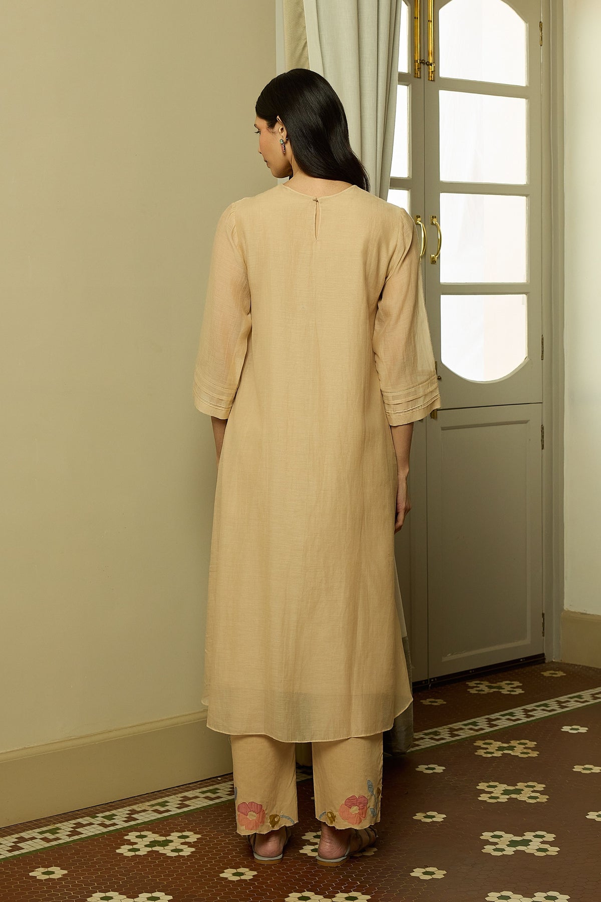 Sand Applique Tunic Set