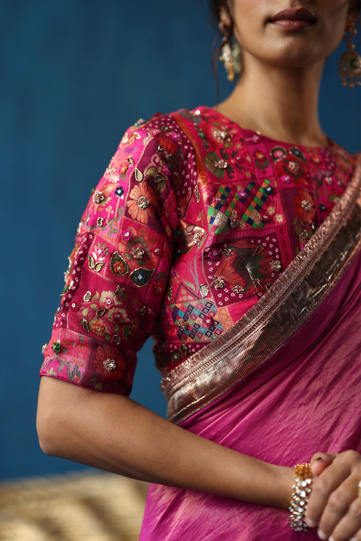 Fuchsia Sharbat Saree