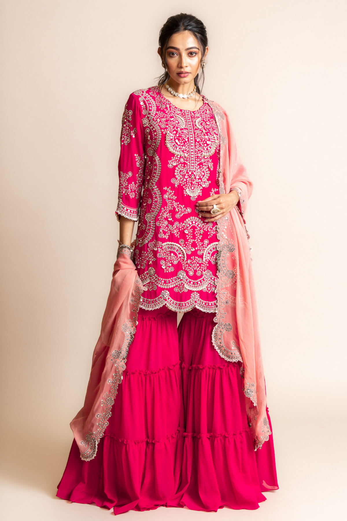 Fuchsia Kurta Set