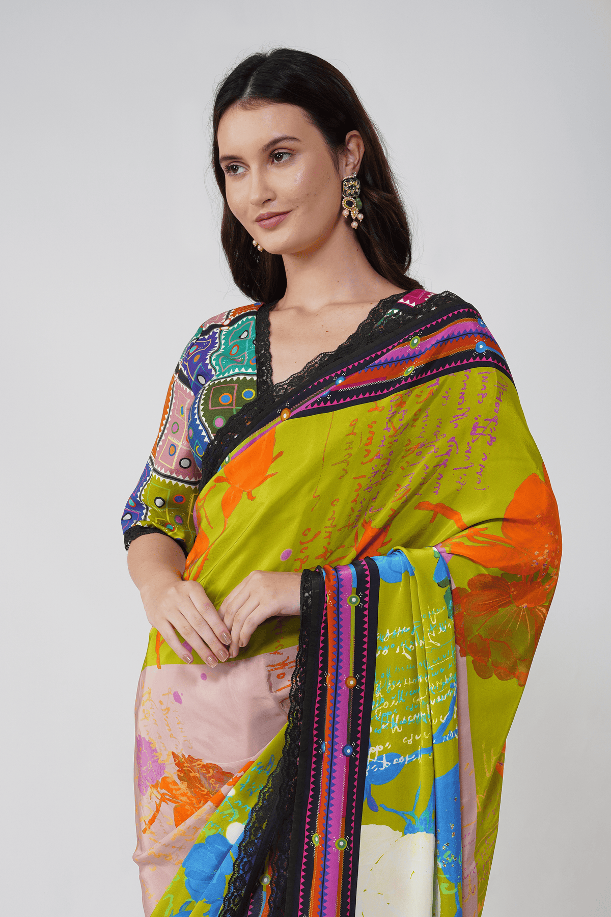 Banjara Bloom Printed Saree Set