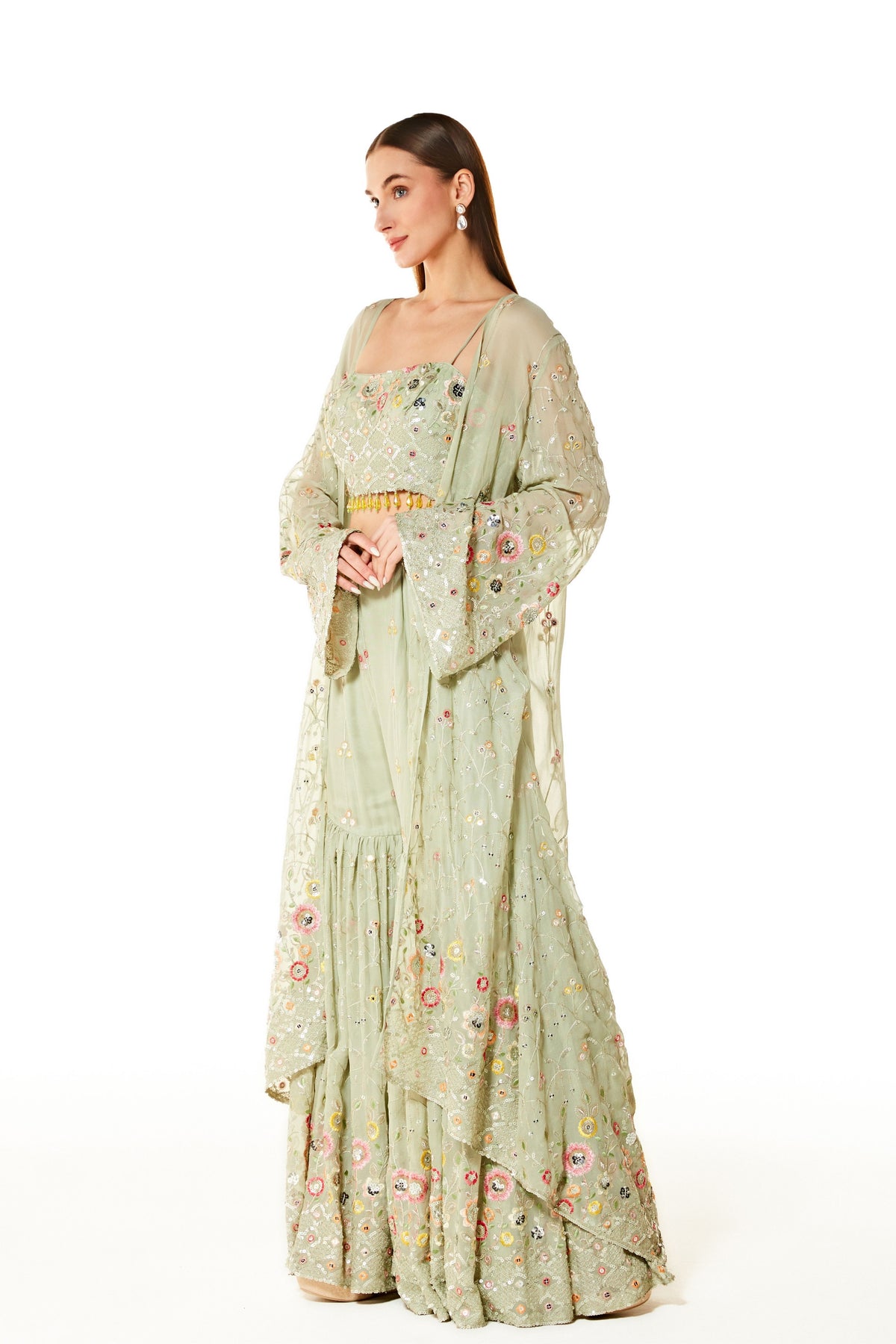 Alia Sage Jacket Set