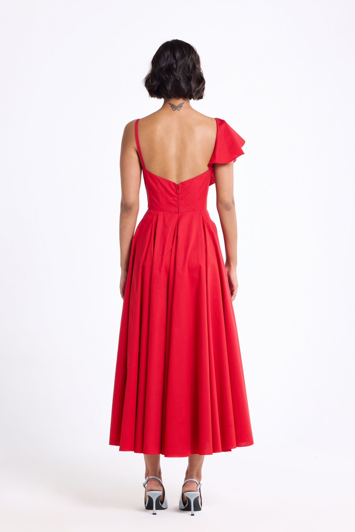 Red Ruffled Dress