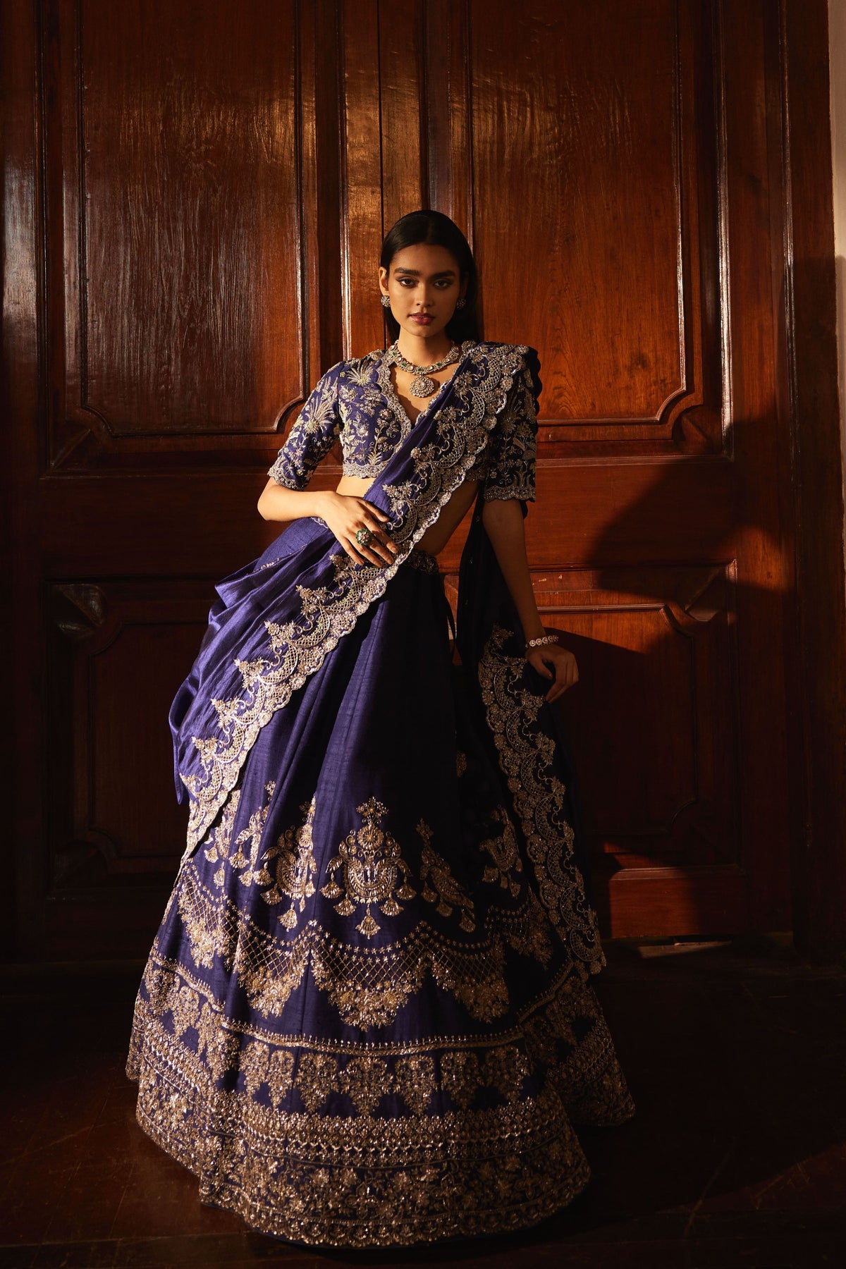 Purple Lehenga With Blouse and Dupatta