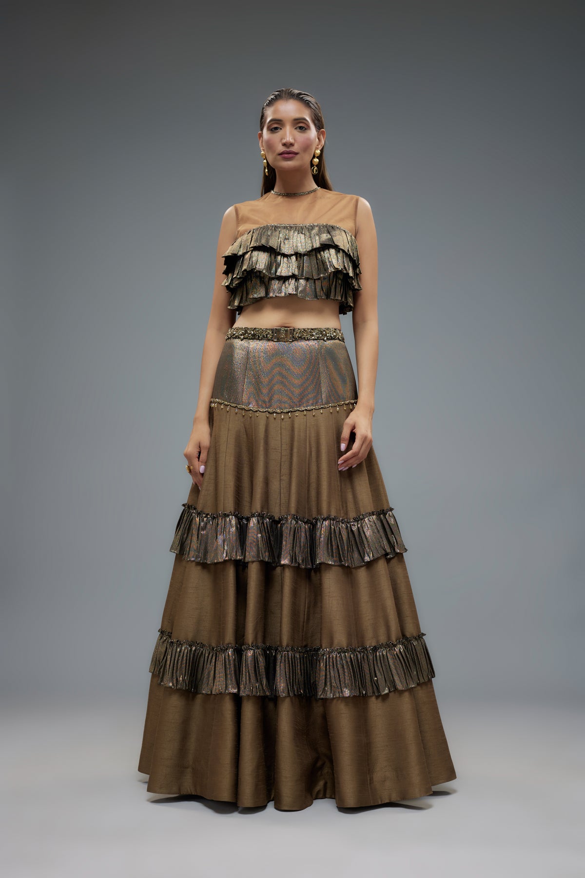 Olive Green Lehenga Set