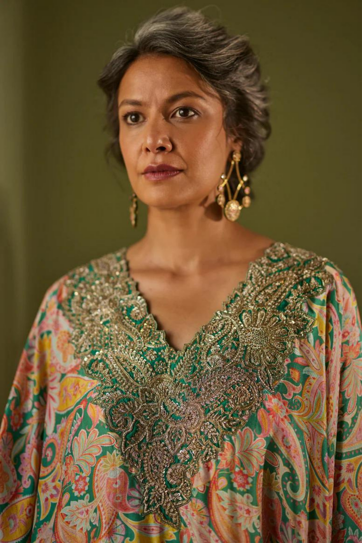 Reva Cuff Kaftan Set