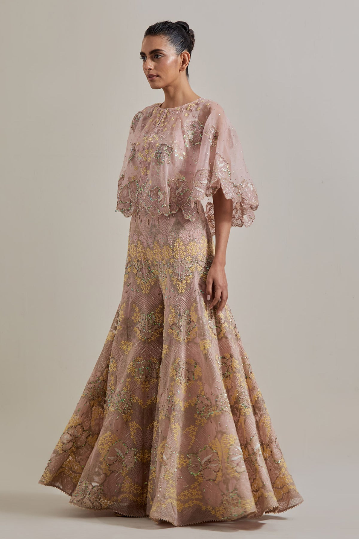 Glimmer Cape Sharara Set