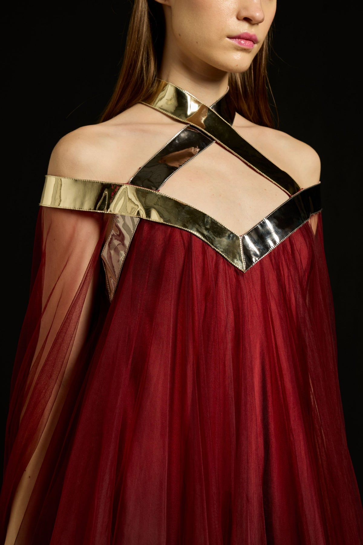 Halter Tulle Layered Dress