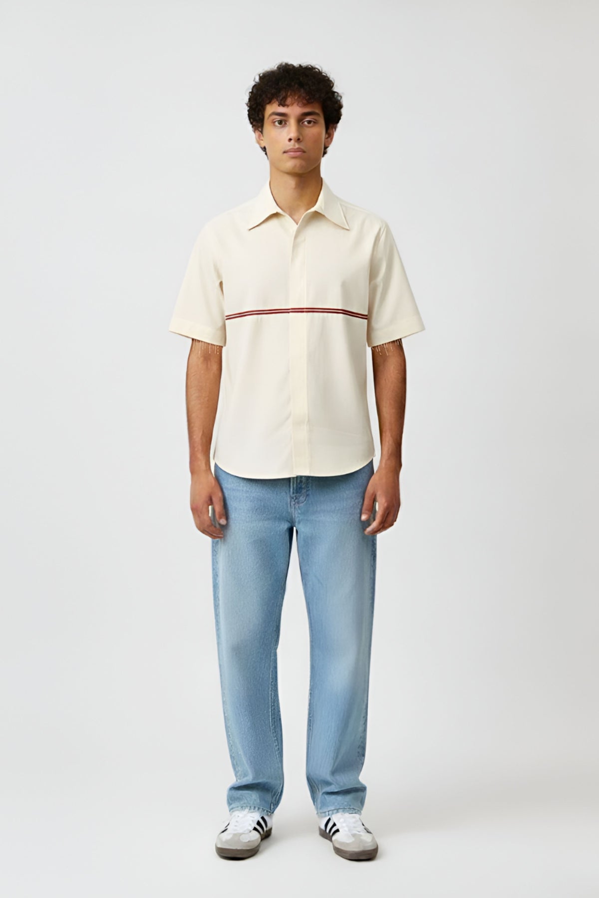 Ivory-tuscan Red Stripe Shirt