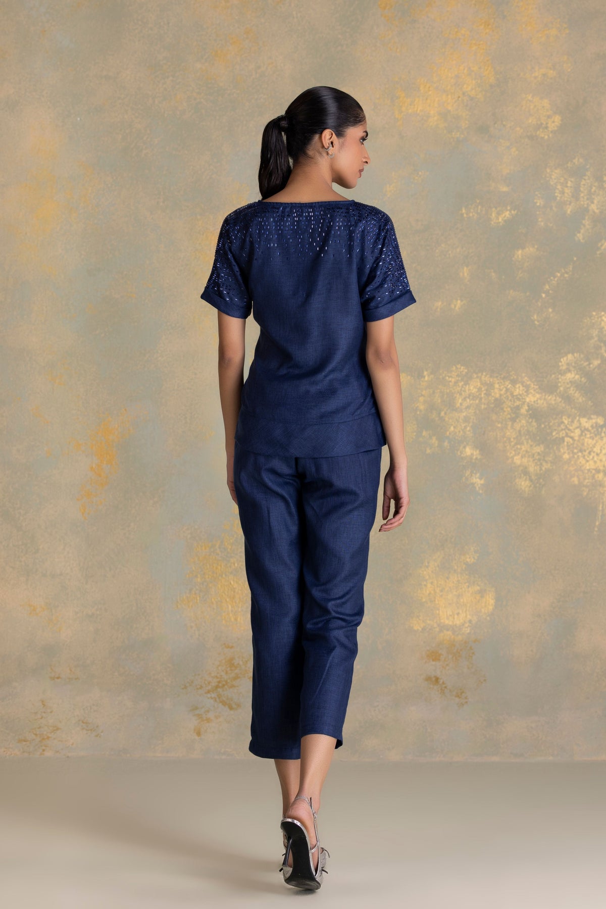 Crystal Navy Tina Top
