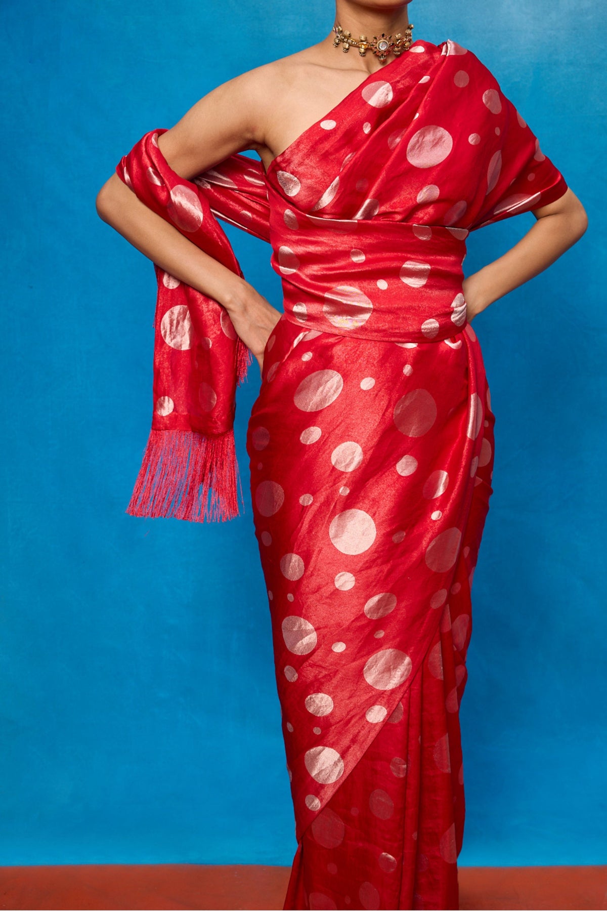 Handwoven Red Silk Banarasi Saree