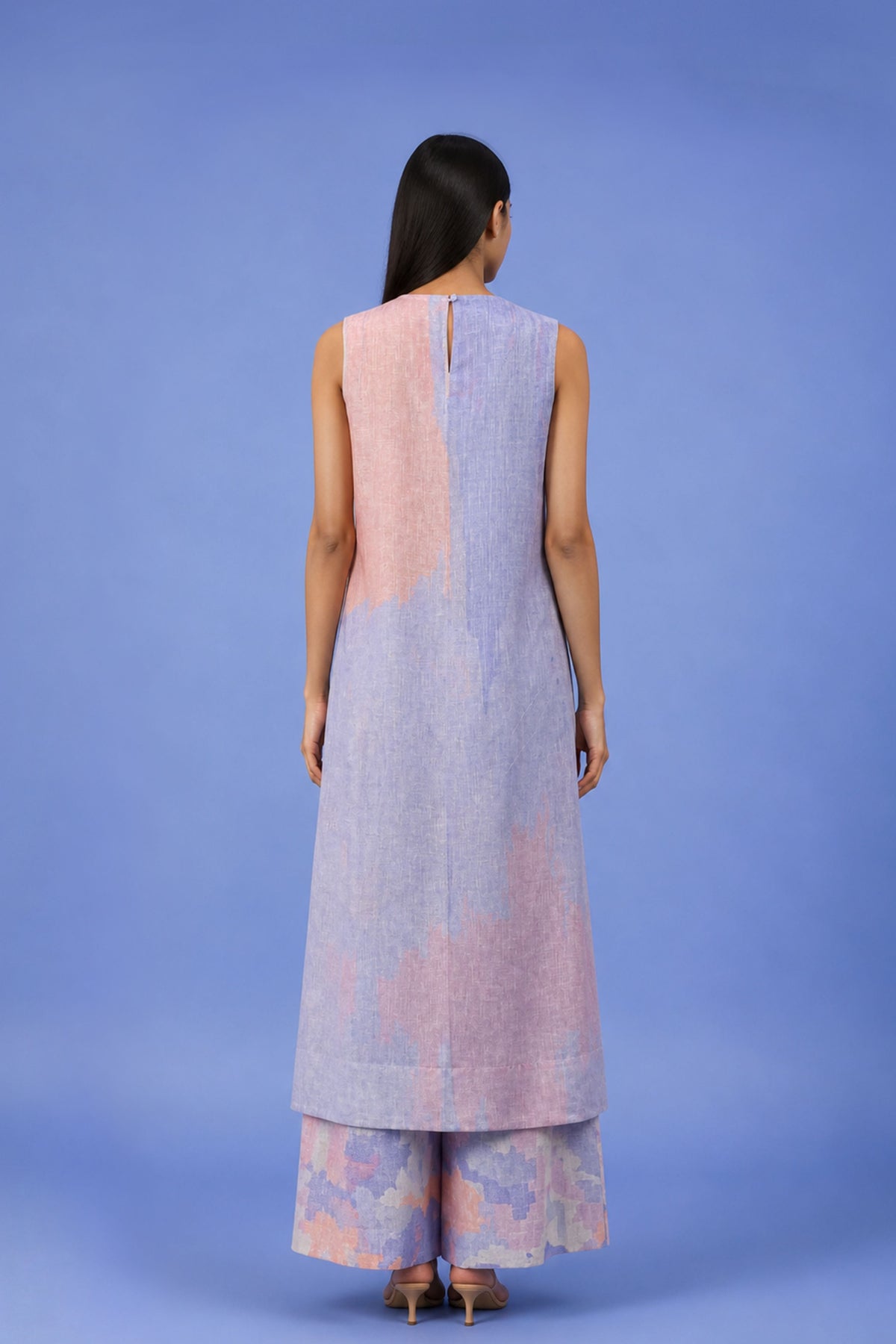 Ikat Powder Blue Jacket Set