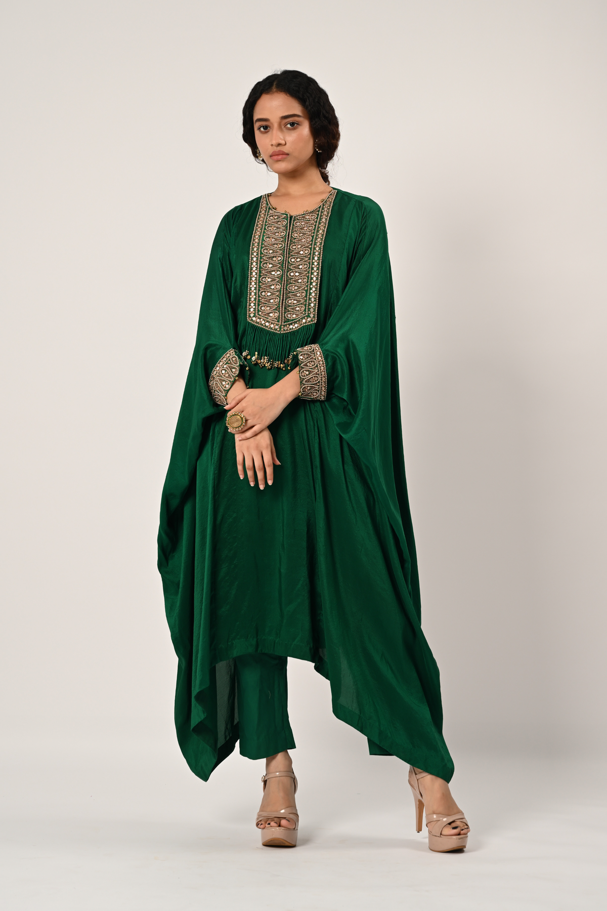 Emerald Green Kaftan Set