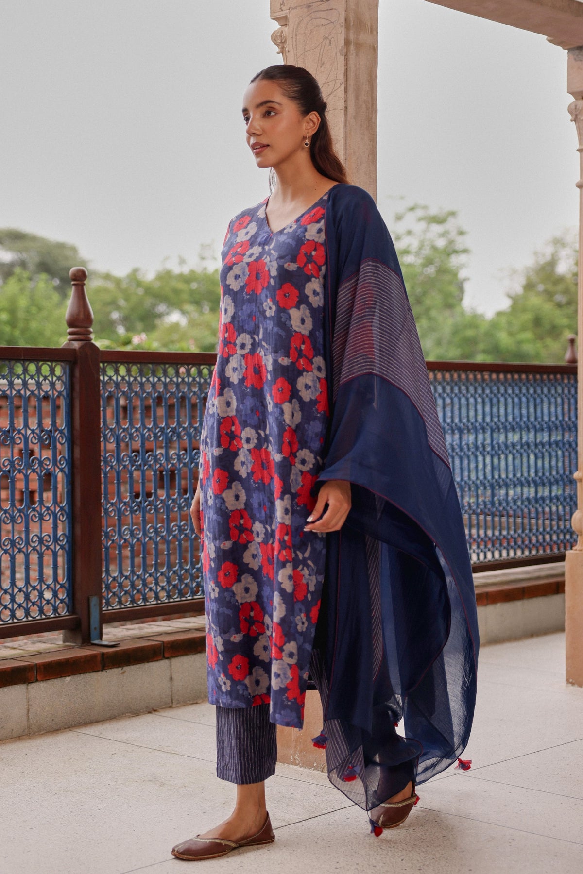 Indigo Bloom Kurta Set
