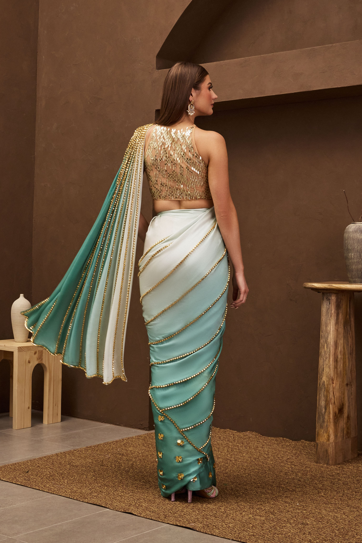 Aquadream Pre-stitched Saree