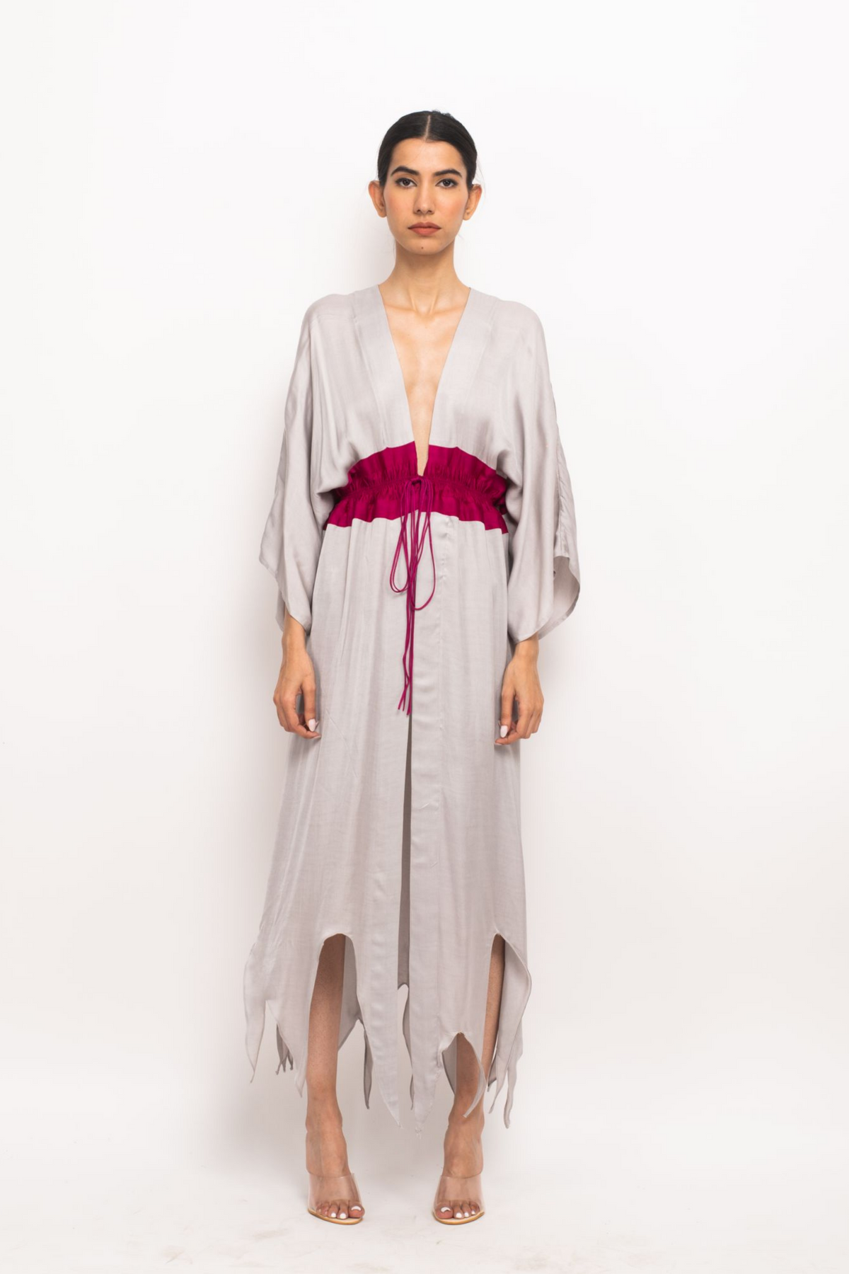 Black and Grey Kaftan Top Set