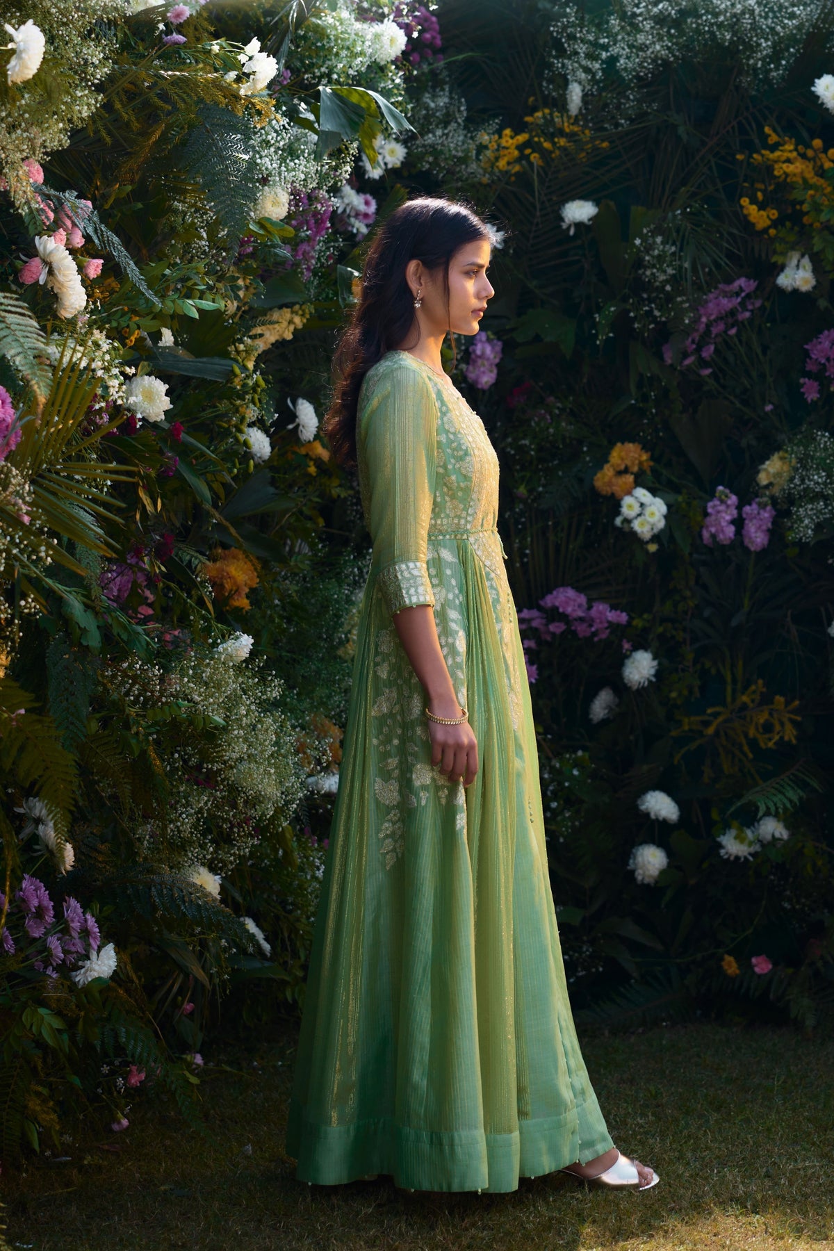 Mist Green Anarkali Set