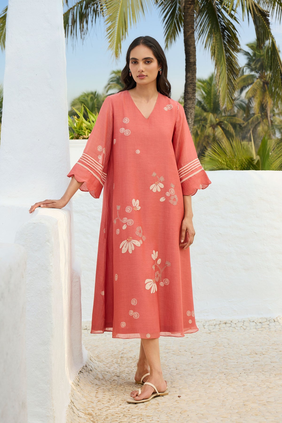 Hibiscus Applique Dress