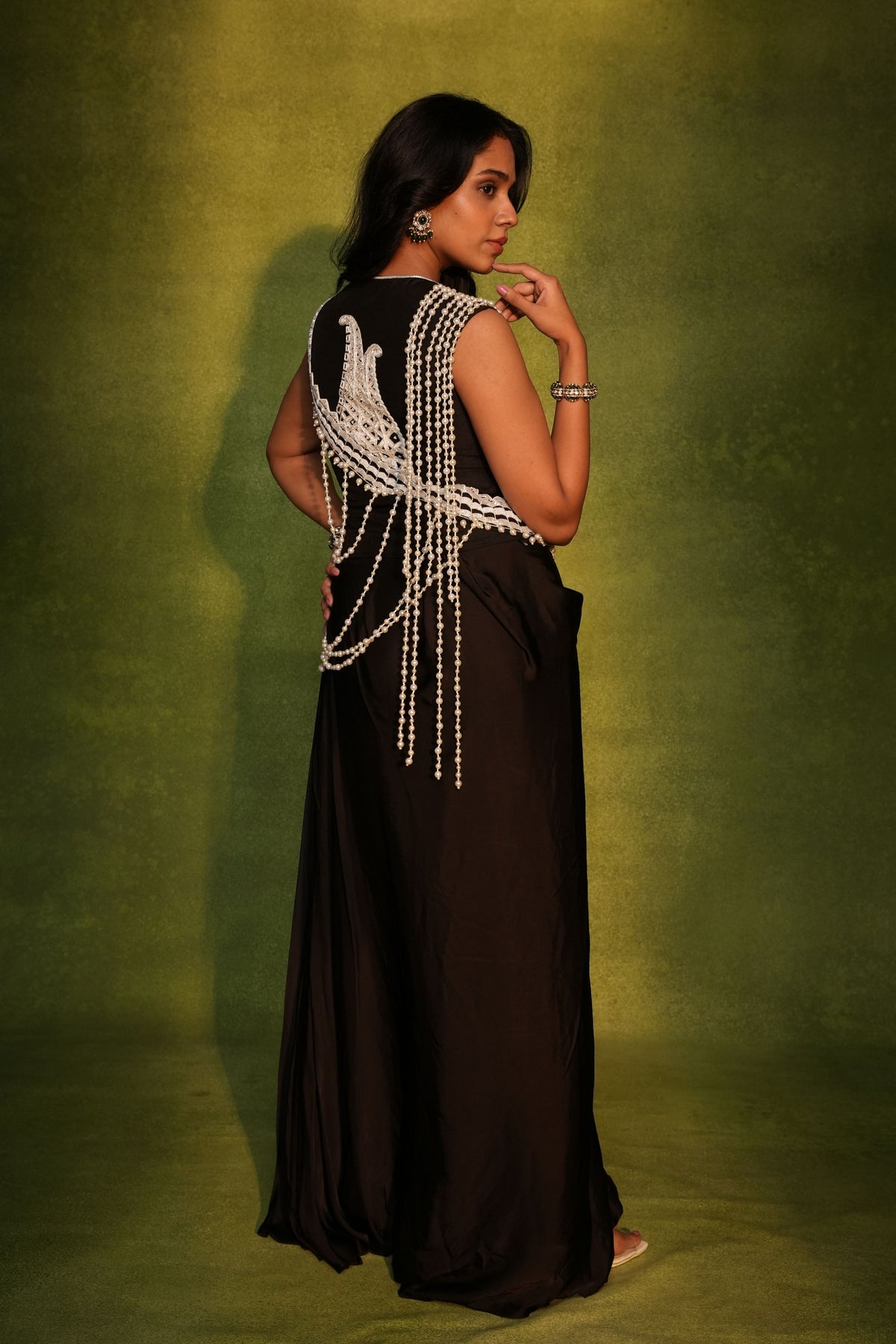Waistcoat With Drape Skirt